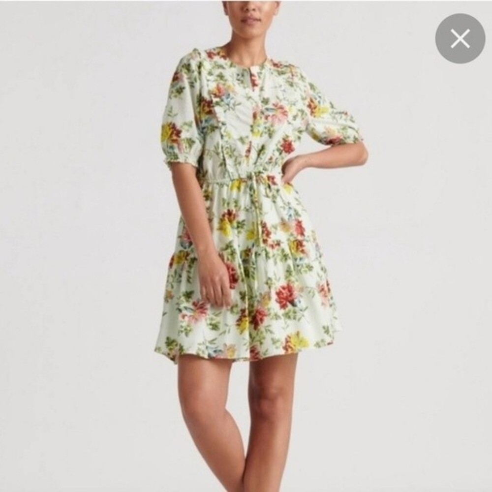 Lucky Puff Sleeve Floral Dress